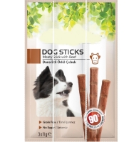 3Lü Köpek Ödül Çubuğu - Dana Etli Köpek Stick Ödülü ( 3x11g )