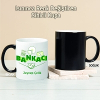 Bankacı Kişiye Özel Sihirli Kupa Pi85