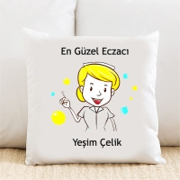 En Güzel Eczacı Kişiye Özel Yastık Kılıfı Pi84