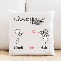 I Love You Kişiye Özel Yastık Kılıfı Pi158