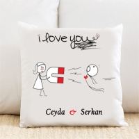 I Love You Kişiye Özel Yastık Kılıfı Pi153