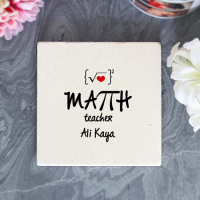 Kişiye Özel Matematik Mühendisi Taş Bardak Altlığı