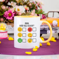 Kişiye Özel Bugün Nasıl Hissediyorsun Emoji Kupa - Sarı
