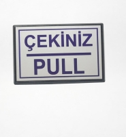 Pull Çekiniz Yapışkanlı Yönlendirme Tabelası 13 x 9 Cm Büyük Boy