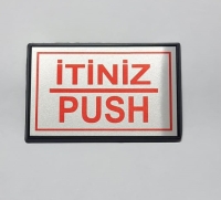 Push - İtiniz Yönlendirme Tabelası Yapışkanlı Büyük Boy 13 x 8 Cm