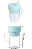 Şarjlı Taşınabilir Pipetli Bardak Blender 420 ML Smoothie Milkshake Meyve Mama Karıştırıcı Mikser