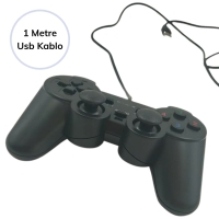 Titreşimli USB Kablolu Oyun Kolu PC Uyumlu Vibration Gamepad